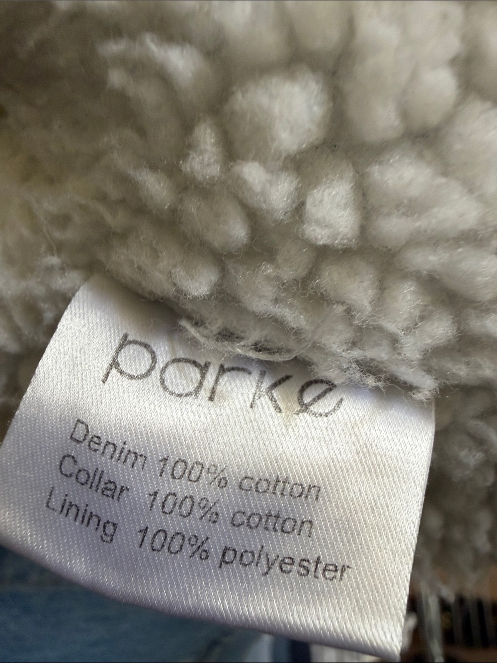 Parker Light Blue Denim Jacket with Brown Corduroy Collar - Picture 5 of 5